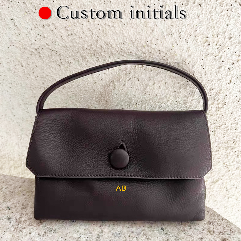 Luxury Bags Mini - Custom Initials Genuine Leather Mini The