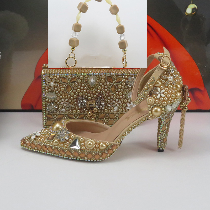 Luxury Champagne Golden Crysta - Luxury Bags And Shoes ulasan dan harga