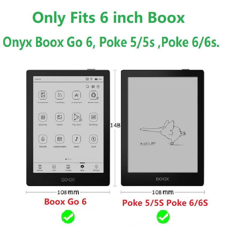 Case for Onyx Boox Go 6 Poke 5 - Briefcase Leather Slim ulasan dan harga