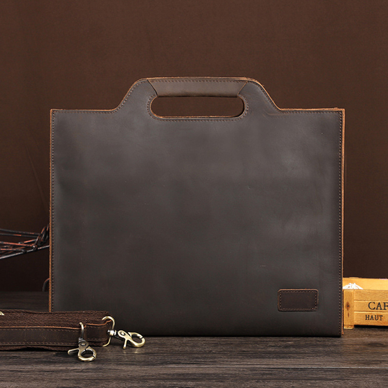 Newsbirds Thick Leather Black  - Briefcase Leather Slim ulasan dan harga
