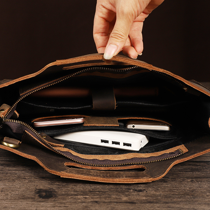Newsbirds Thick Leather Black  - Briefcase Leather Slim ulasan dan harga