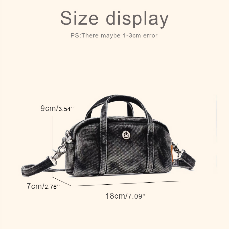 Korean Casual Mini Denim Box B - Luxury Bags Mini ulasan dan harga