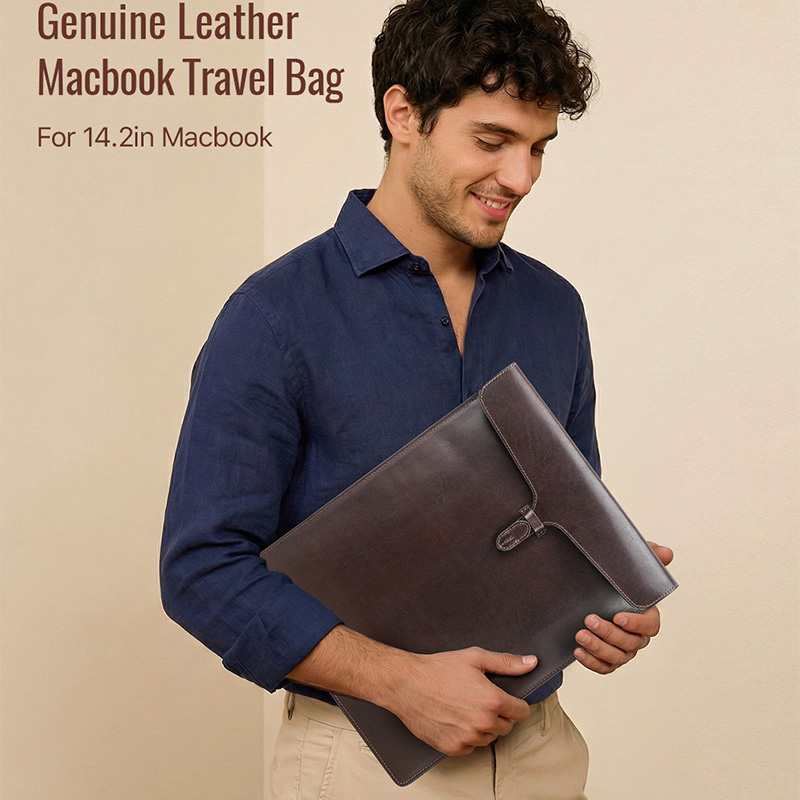 Vintage Genuine Cow Leather La - Briefcase Leather Slim ulasan dan harga