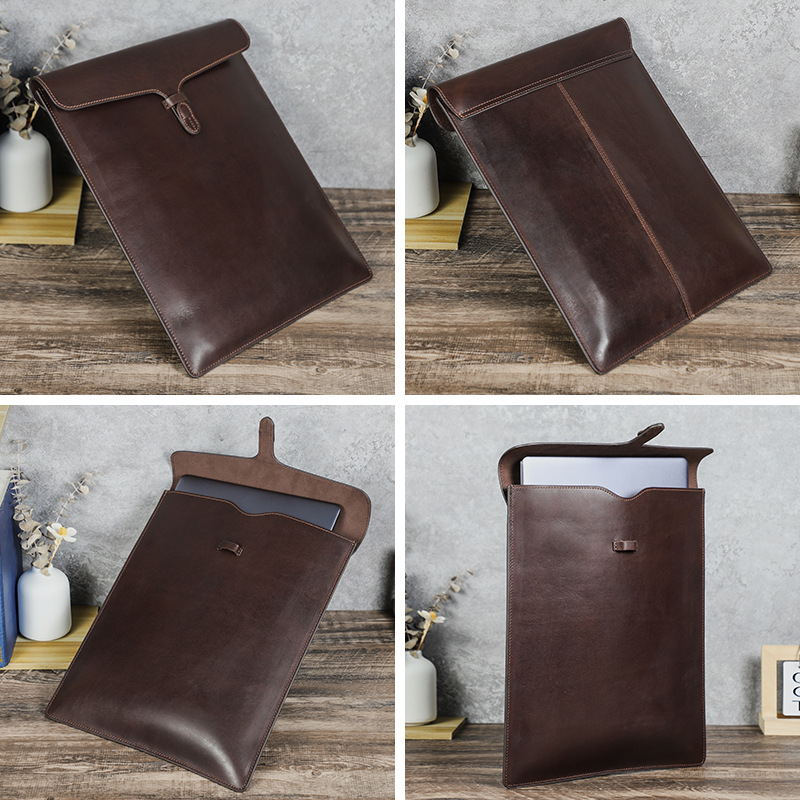 Vintage Genuine Cow Leather La - Briefcase Leather Slim ulasan dan harga