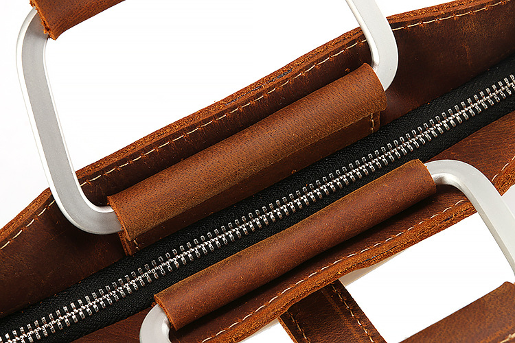 Men's Top Grain Crazy Horse Le - Briefcase Leather Slim ulasan dan harga
