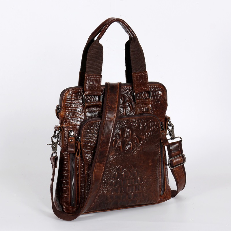 YETTIES Men's Slim Vertical La - Briefcase Leather Slim ulasan dan harga